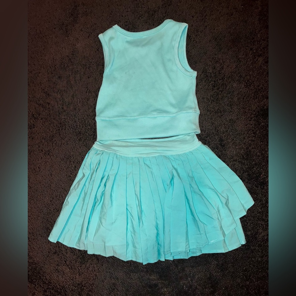 Kids Aqua Skirt Set